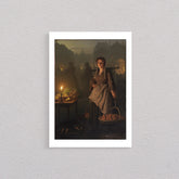 Market By Candlelight,1869, Petrus Van Schendel, Poster